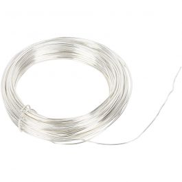 Verzilverd draad, verzilverd, dikte 1 mm, 4 m/ 1 rol [HOB61010]