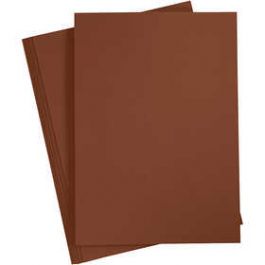 Gekleurd Karton, koffiebruin, A4, 210x297 mm, 180 gr, 20 vel/ 1 doos [HOB21125]