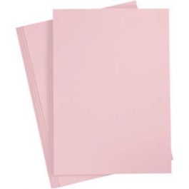 Gekleurd Karton, roze, A4, 210x297 mm, 210 gr, 10 vel/ 1 doos [HOB21182]