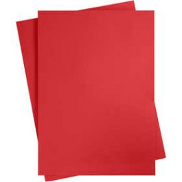 Gekleurd Karton, kerstrood, A2, 420x600 mm, 180 gr, 10 vel/ 1 doos [HOB21515]