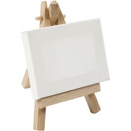 Gespannen canvas, wit, H: 11,5 cm, B: 8 cm, afm 8x6x1 cm, 1 stuk [HOB25735]