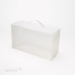 Plastic Doosjes voor Damesschoenen Frost 17,9x9,5x29,5cm met handvat (4 stuks) [SB1]