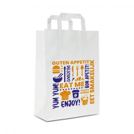Take-away tassen 18+8x22cm Wit (250 st.) [FP-DP0201]
