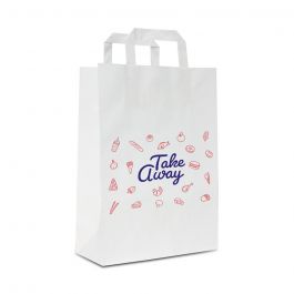 Take-away tassen 18+8x22cm Wit (250 st.) [FP-DP0206]