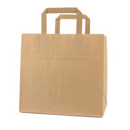 Take-away tassen 32+21,5x27cm Bruin (250 st.) [FP-DPL044]