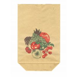 Kruisbodem Fruitzakken Kraft (inhoud 2,5 kg) 22,5x37cm - 1 laags 70 grs [100 stuks) [PAKB2237]
