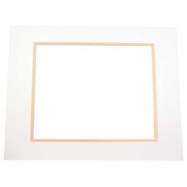 Passepartout Dubbeldik Ivoor/Goud 40,6x50,8cm met 27x34,6cm Venster (10 stuks) [MD20028]