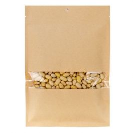 Zakken Kraft Composteerbaar 11,2x15,7cm met Venster en Sealbaar (100 stuks) [KHS46W]