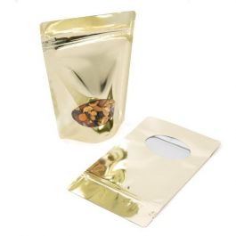 Stazakken Goud met ovaal Venster 13x7x20,5cm | 113 gram (100 stuks) [ZBGMO3SG]