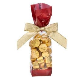 Bedrukte Zakken Rood 5,1x4,8x24,1cm met zijvouw (100 stuks) [G1RD]