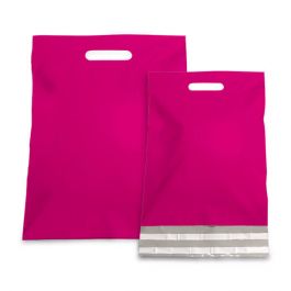 Plastic Verzendtassen 30x40+7cm Fuchsia (250 st.) [FP-VZQ030]