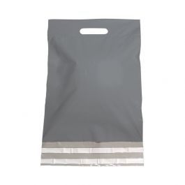 Plastic Verzendtassen 30x40+7cm Zilver (250 st.) [FP-VZQ033]