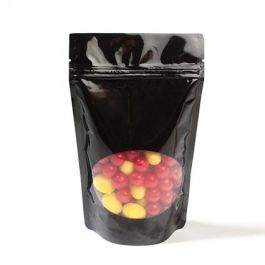 Stazakken Zwart met ovaal Venster 17x9x28,5cm | 340 gram (100 stuks) [ZBGO4B]