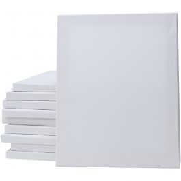 Gespannen canvas, D: 1,6 cm, afm 40x50 cm, 280 gr, wit, 20 stuk/ 1 doos [HOB-980375]