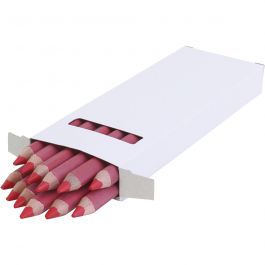 Edu Jumbo Kleurpotlood, dikte 10 mm, vulling 6,25 mm, rood, 12 stuk/ 1 doos [HOB-408036]