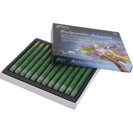 Aquarelkrijt, gras groen, 12 stuk/ 1 doos [HOB-427365]