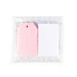 Frosted Plastic Zakken 14x14 cm Met Harten en Plakstrip (100 Stuks) [B55FHXL]