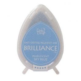 Inktkussen Brilliance Dew drops Pearlescent Sky blue (1 st) [BD-000-038]
