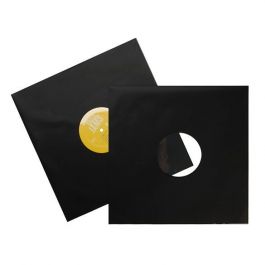 Binnenhoezen voor 12 inch Langspeelplaten Matzwart (100 stuks) [BLPBM]