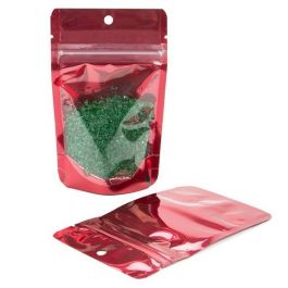 Stazakken Transparant/Rood 7,9x5,1x13cm | 28 gram (100 stuks) [ZBGB1RD]