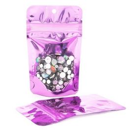 Stazakken Transparant/Roze 7,9x5,1x13cm | 28 gram (100 stuks) [ZBGB1PK]