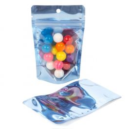 Stazakken Transparant/Blauw 7,9x5,1x13cm | 28 gram (100 stuks) [ZBGB1BL]