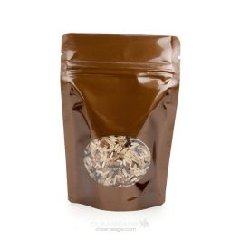Stazakken Brons met ovaal Venster 10x6x15cm | 57 gram (100 stuks) [ZBGMO2BZ]