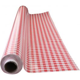 Waxdoek, geruit, B: 140 cm, rood, wit, 1 str.m [HOB-8055920]