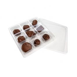 Plastic doosje met 9 vakjes 15,1x2,5x15,1cm (25 Stuks) [CTBS33]