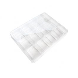 Plastic doosje met 12 vakjes, 15,1x2,5x19,7cm (25 Stuks) [CTBS34]