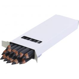 Edu Jumbo Kleurpotlood, dikte 10 mm, vulling 6,25 mm, zwart, 12 stuk/ 1 doos [HOB-408084]