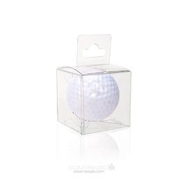 Plastic Doosjes 4,3x4,3x4,4cm Kristalhelder met Hanger in het midden (25 stuks) [CHFB324]