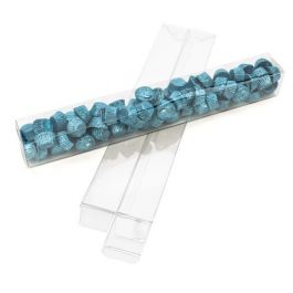 Plastic Doosjes 5,2x5,2x43,2cm Kristalhelder met Autolock Bodem (25 stuks) [FPLB350]