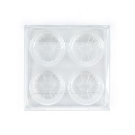 Kristalheldere Dozen voor Hangemaakt Snoep, Ronde insert 7x2.1x6.8cm (25 stuks) [CNDYR276]