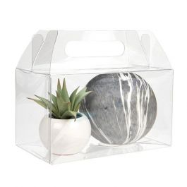 Plastic Doosjes 17.8 x 10.2 x 10.2 cm Kristalhelder met handvat (25 stuks) [FPLB173]