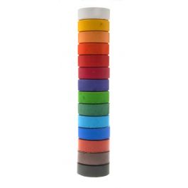 Tempera verfblokken, assorti van 14 kleuren Assorti 14x Ø44x16mm in Blister (1 st.) [COL-PB4490]
