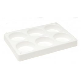 Verfpalet leeg voor 6 x verfblok Ø55 x 19 mm - 215x145mm in Box (1 st.) [COL-PBTR6X55]