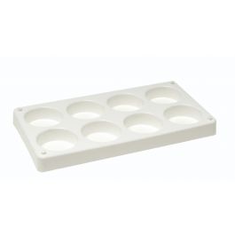 Verfpalet leeg voor 8 x verfblok Ø55 x 19mm - 280x145mm in Box (1 st.) [COL-PBTR8X55]