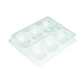 Verftray / palet met 6 diepe reservoirs - 160x125mm in zak (1 st.) [COL-VERFTRAY]