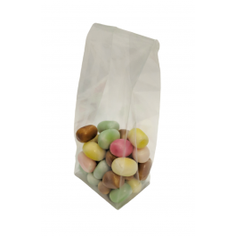 Blokbodemzakken 7x5x18.5 cm met Zilveren Papieren Kaart (100 stuks) [CP-FGPB6]
