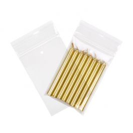 Gripzakken met Ophanggat en Luchtgat 5x7,5cm Kristalhelder PP 50 Micron (100 stuks) [ZR23V]