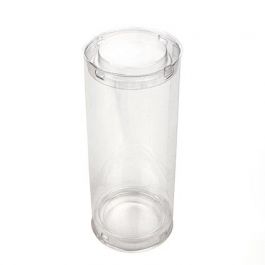 Plastic Koker Rond 6,4x6,4x15,4cm Kristalhelder (25 stuks) [CTRS26O]