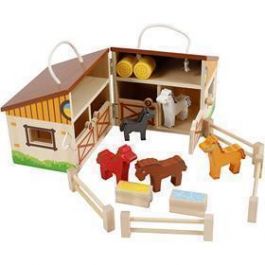 VIGA speelgoed paardenstal, afm 24,5x16,5x15 cm, 1 doos [HOB-908591]