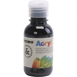 PRIMO luxe acrylverf, zwart, 125 ml/ 1 fles [HOB-638384]