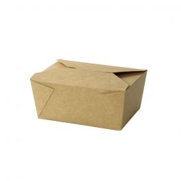Take-Away Kartonnen Dozen Bruin 1200 ml (300 stuks) [GB-DFC01656]