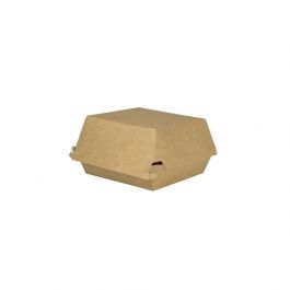 Take-away hamburgerdozen Karton 11x11x8 cm Bruin-Wit (300 stuks) [GB-DFC04270]