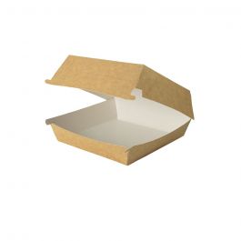 Take-away hamburgerdozen 17,5x17,5x8 cm, Bruin-Wit (400 stuks) [GB-DFC04271]
