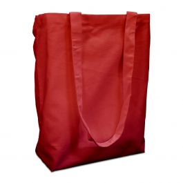 Katoenen draagtassen 38x42cm met hengsel rood (250 st.) [FP-DKE022]