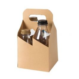 Flessentray Karton voor 4 rPET Flessen Vouwbaar (150 stuks) [GB-DRE04971]