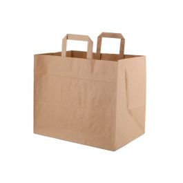 Draagtassen van gerecycled papier 32 × 21 × 27 cm bruin (250 stuks) [GB-DSE02307]
